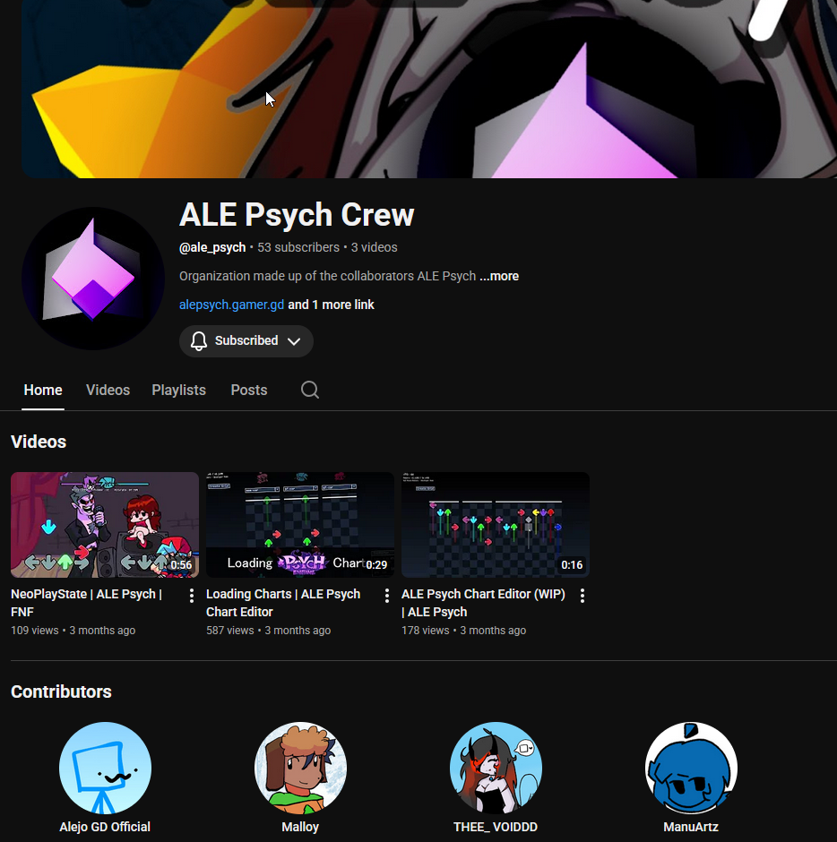 YouTube channel preview